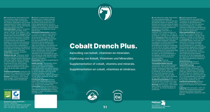 Cobalt Drench Plus – 1 Liter – Rinder und Schafe – Kobalt, Vitamine
