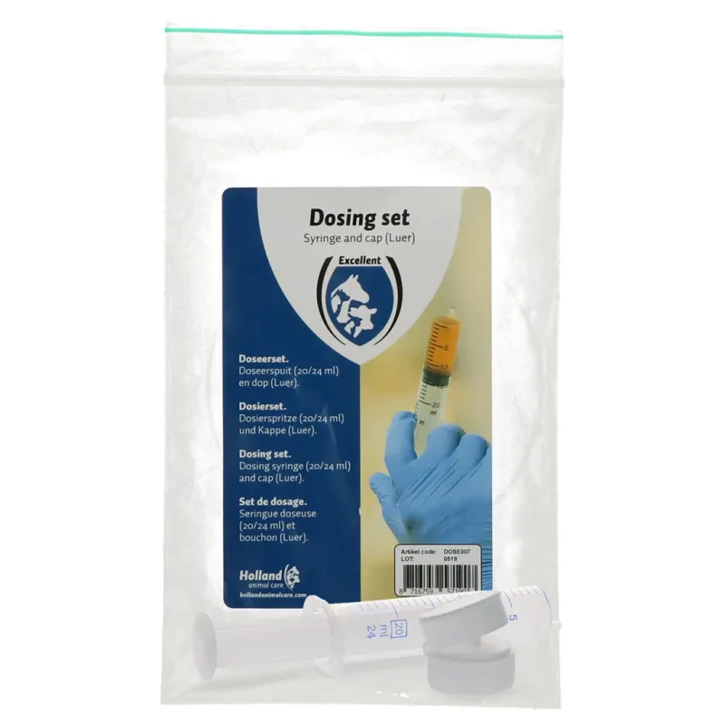 Dosierset – Kappe &amp; Spritze – 20/24 ml – Luer-Lock-Verschluss