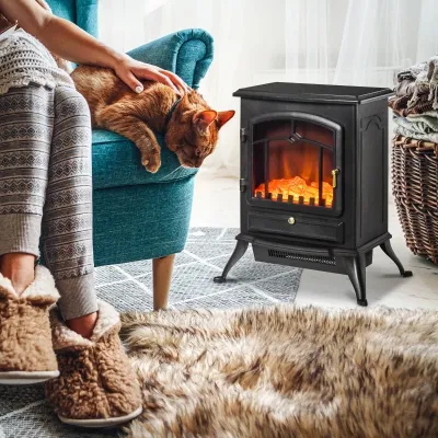 Elektrokamin Standkamin 1850 Watt Schwarz