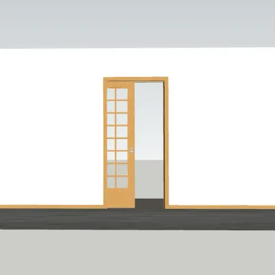 Pocket-Schiebetürsystem zum Wandeinbau | Komplettset für eigene Tür, platzsparend