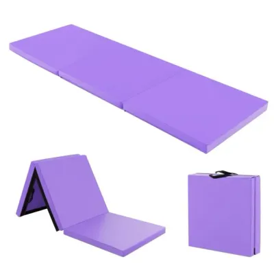 Weichbodenmatte Yoga Gymnastikmatte 180 x 60 x 5 cm Violett