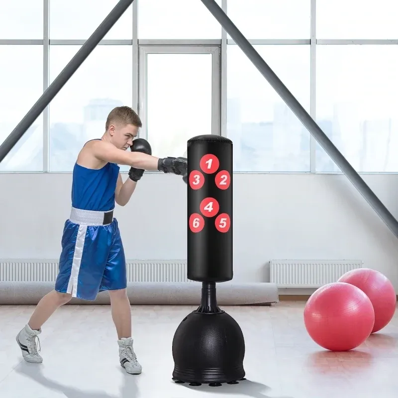 Standboxsack | Boxdummy | Ø50 x 165 cm | Schwarz