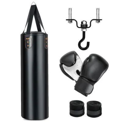 Schweres 4 in 1 Boxsack-Set für Erwachsene Punching hängend mit Boxhandschuhen
