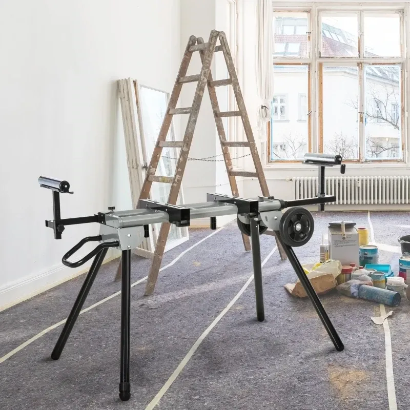 Arbeitstisch für Kapp- und Gehrungssägen Kappsäge Stahl 123,5-245 cm