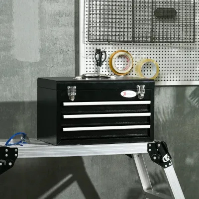 Werkzeugkiste mit 116-teiligem Werkzeugset, mobil, verschliessbar,