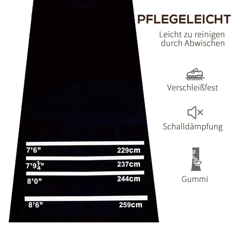 Dartmatte Gummimatte für Dartturnier / Dartscheibe rutschfest