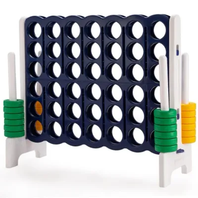 4-Gewinnt-Riesen-Spielset für Kinder und Erwachsene 120 x 42 x 104 cm Grau + Dunkelblau