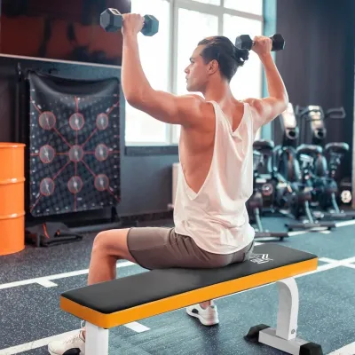 Hantelbank Flachbank Fitnissbank Multifunktion Trainingsbank Stahl Schwarz