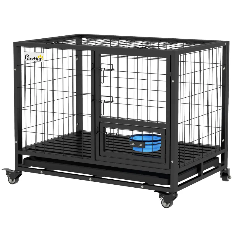 Hundebox Transportkäfig auf Rollen-  Komfort &amp; Mobilität