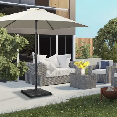 Sonnenschirmständer 51 cm x 51 cm x 32H cm, Schwarz