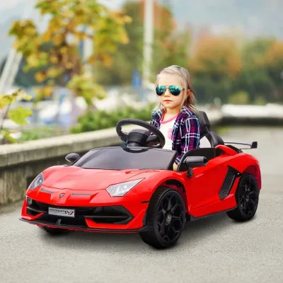 Elektro-Kinderauto, Lamborghini Aventador, Flügeltüren, rot