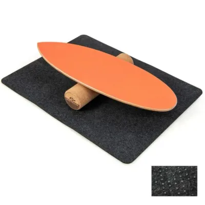 3-in-1 Balance Board aus Holz Wobble Board mit Rolle &amp; Decke Kit orange