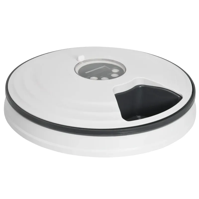 Futterautomat für Hund und Katze Nassfutter – LED-Display, Timer, 6 Fächer
