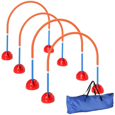 Hunde-Agility-Set 4 Türen – verstellbar, Tragetasche, Blau Hunde-Agility-Set 4 Türen – verstellbar, Tragetasche, Blau