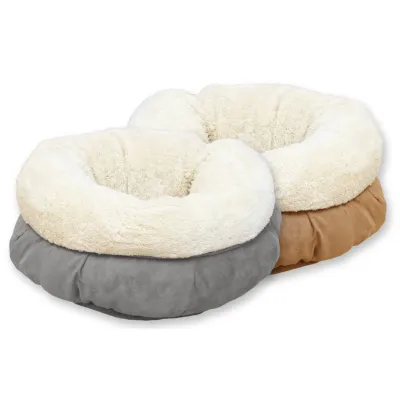 AFP Lambswool - Donut Hundebett Katzenbett Beige/Grau