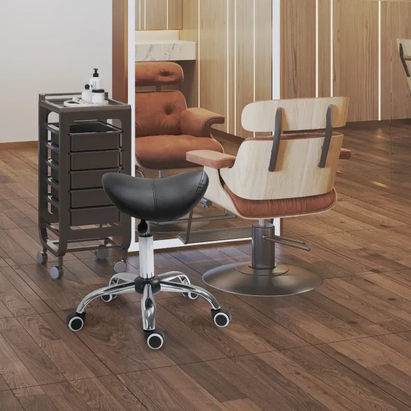 höhenverstellbarer Sattelhocker, Rollhocker schwarz