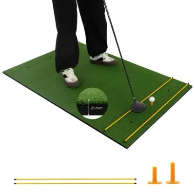 3-in-1-Abschlagmatte für Golf mit Kunstrasen 152 x 92 cm