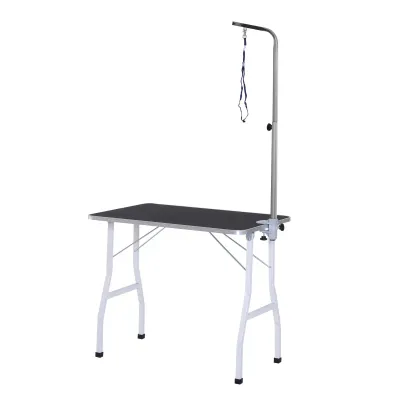 Grooming Table, Hundetrimmtisch – Halterung, gummierte Arbeitsfläche, Schwarz