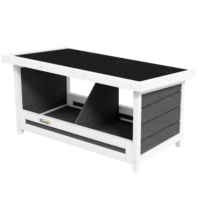 Legenest für Hühner Hühnernest, wetterbeständig, Hühnerstall, 66 x 37 x 34 cm, Natur + Schwarz