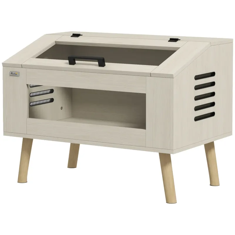 Terrarium / Vivarium mit gehärteten Glasfenstern, Deckel, 80 x 50 x 60 cm