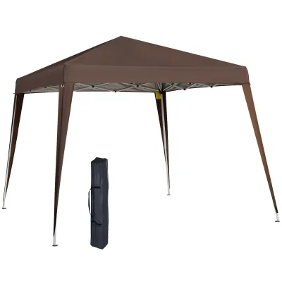 Gartenpavillon Pop-up Faltbar 2,4 x 2,4 m mit Tragetasche, Schokoladenbraun Gartenpavillon Pop-up Faltbar 2,4 x 2,4 m mit Tragetasche, Schokoladenbraun