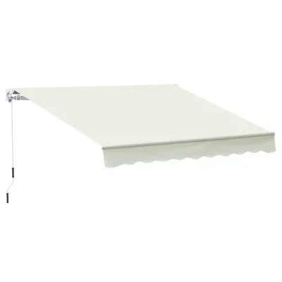 Sonnenstore Markise 3 × 2,5 m aus Aluminium/Polyester, wasserdicht, Creme