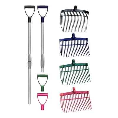 Mistgabel Dunggabel Kunststoff schwarz mit Aluminiumstiel