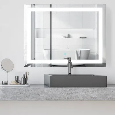 LED Badspiegel | Wandspiegel | Glas, Aluminium | 60 x 80 x 4cm
