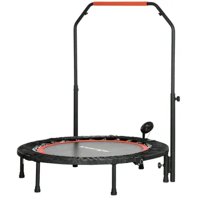 Mini-Trampolin mit Haltegriff, LCD-Monitor, schwarz+rot, Ø102