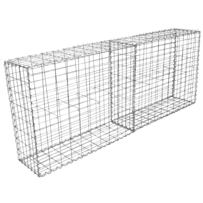 2 x Sichtschutz Gabionenkörbe 100x95x30cm – galvanisiert, 4mm Draht, wetterfest, Set