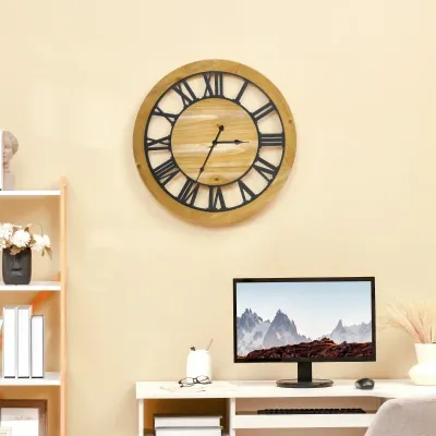 Wanduhr Vintage-Design 60 cm Durchmesser, mit römischen Zahlen