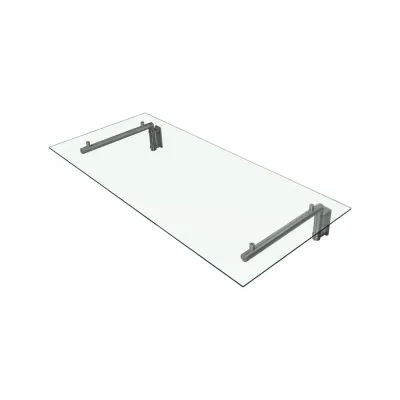 Glas Vordach 1200 x 800 mm – 8 mm Glas, 2x Edelstahl‑Halterungen, selbstreinigend