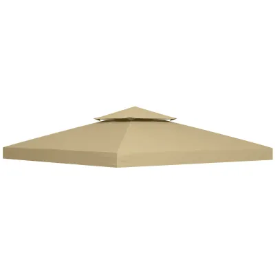Ersatzdach für Pavillon, 3 x 3 m, Polyester mit hoher Dichte 180 g/m² Beige