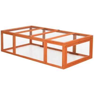 Freilaufgehege für Hasen, Meerschweinchen, Kaninchen, Kleintiere Aufklappbares Dach 180L x 90B x 48H cm