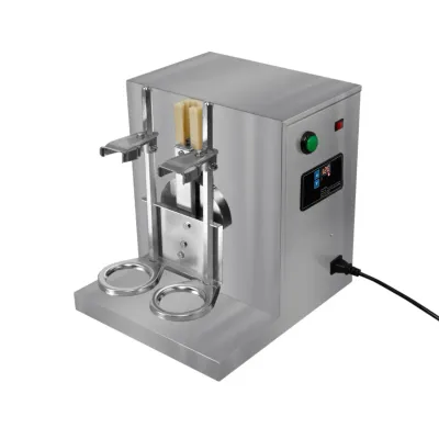 Automatischer Bubble‑Tea‑Shaker | Doppelbecher, 400 U/min, Edelstahl, Timer 6–120 s