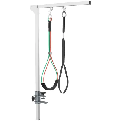 Arm mit Klemme – Hundetrimmtisch, Tierpflegetisch, höhenverstellbar, Silber