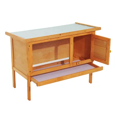 Kleintierstall Zwergkaninchenkäfig Zwergkaninchenstall wetterfest Holz Metall 90 cm x 45 cm x 65 cm