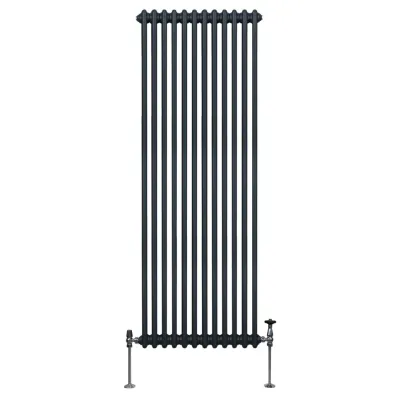 Traditioneller 2-Spalten-Heizkörper - 1800 x 562 mm - Anthrazitgrau