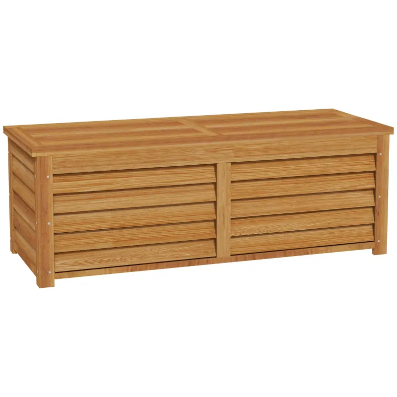Aufbewahrungstruhe für den Garten 176L aus Holz mit Griff