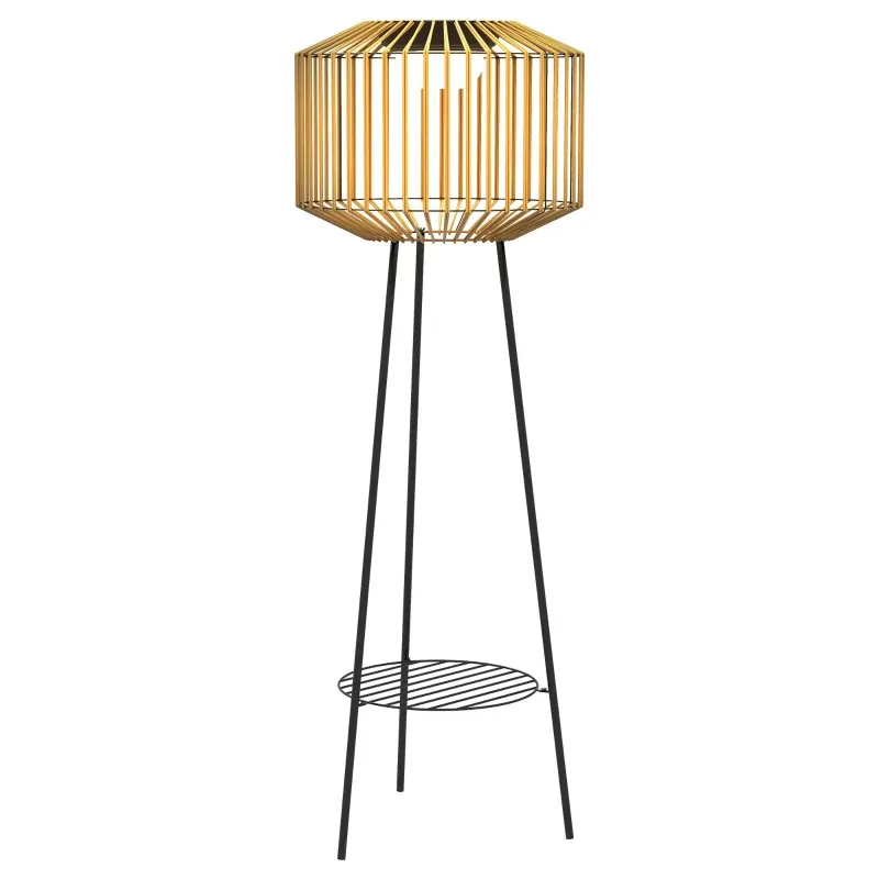 Gartenleuchte, Solar &amp; USB, Einschaltautomatik, Pflanzregal, Braun/Schwarz