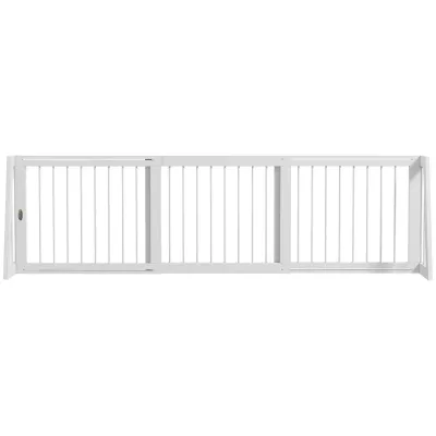 Hunde-Absperrgitter ausziehbar 71–190x38,5x56 cm, weiss, Holzrahmen, rutschfest