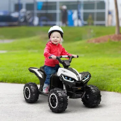Kinder-Quad Elektrisches Kinderauto, 3 km/h, Schwarz + Weiss