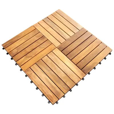 Holzfliesen Klickfliesen aus Akazienholz – 39 Stk, 3.53m², FSC Holzfliesen Klickfliesen aus Akazienholz – 39 Stk, 3.53m², FSC