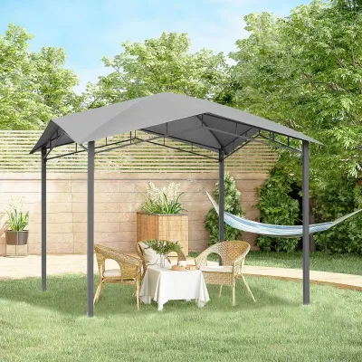 Gartenpavillon 3 x 3 m Pavillon Pergola Laube Grau
