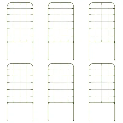 Rankgitter-Set, 6 Metallspaliere für Kletterpflanzen, Stahl, 40 x 90 cm, Grün Rankgitter-Set, 6 Metallspaliere für Kletterpflanzen, Stahl, 40 x 90 cm, Grün