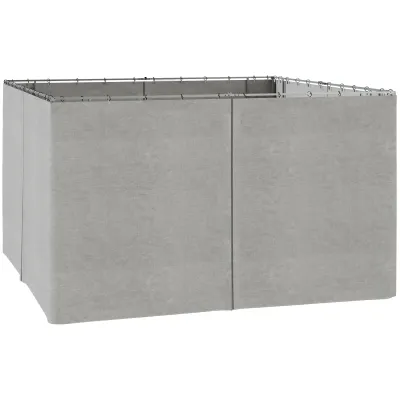Ersatzvorhang für Pavillon, 4er-Set, für 3x4m Pavillons, 352x205cm, Hellgrau