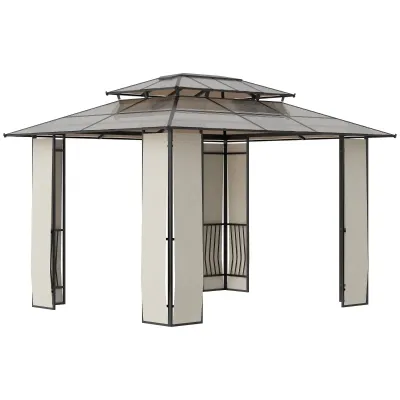 Luxus-Gartenpavillon Pavillon mit Sonnendach 3,65 x 3 x 2,75 m