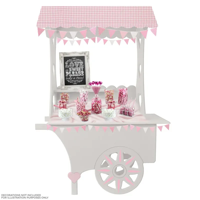 Mini Verkaufstand Marktstand Candy‑Bar – MDF, innen, Hochzeit &amp; Events, 132x87x48cm