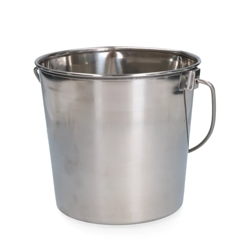 Edelstahleimer / Futtereimer – Flacher Rand – 3,71 l – Stabil