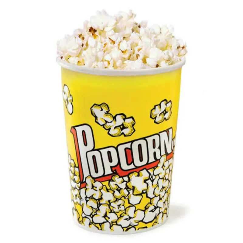 25 x Popcorn Kartons | Bunte Popcorneimer aus Pappe, stabil, 14 x 11 cm